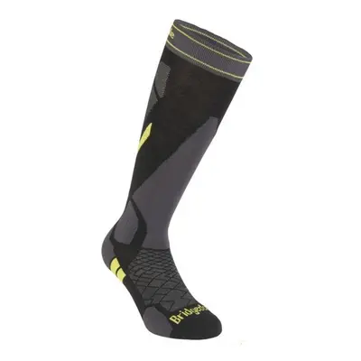 Ponožky Bridgedale Ski Lightweight black/lime/137 Ponožky: XL (12-14,5) UK