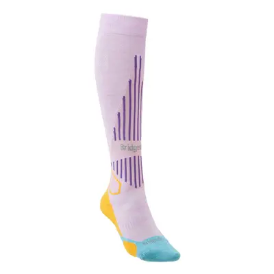 Ponožky Bridgedale Ski Lightweight Women´s mauve/blue/257 Ponožky: L (7-8,5)