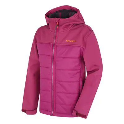 HUSKY Dětská softshell plněná bunda Swany K dark magenta Barva: dark magenta