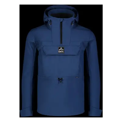 NORDBLANC Modrý pánský zateplený softshellový anorak POCKET Barva: Modrá