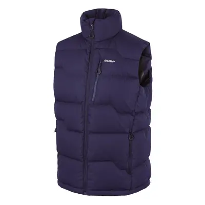 HUSKY Pánská péřová vesta na zip Deep M dark blue Barva: dark blue