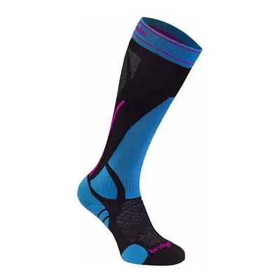 Ponožky Bridgedale Ski Lightweight Women's black/blue/007 Ponožky: L (7-8,5)