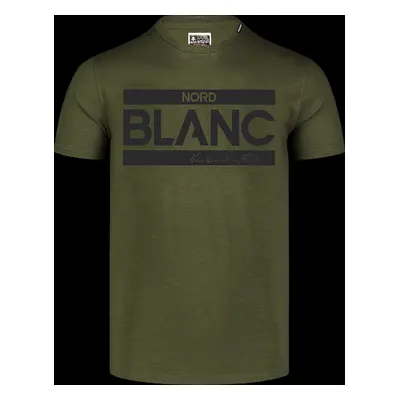 NORDBLANC Khaki pánské bavlněné tričko BLANC Barva: khaki