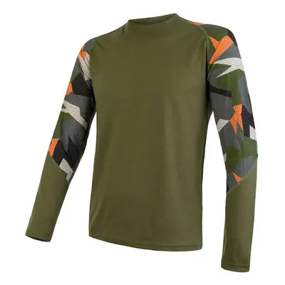 Pánské triko Sensor Merino Impress safari/camo 19200021 Oblečení: XL