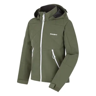 HUSKY Dětská softshell bunda Salex K khaki Barva: khaki