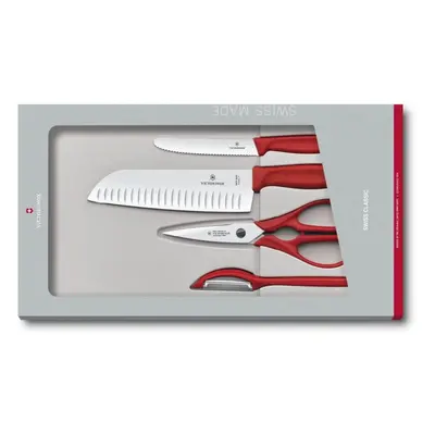 Kuchyňská sada Swiss Classic červená 4 ks - VICTORINOX