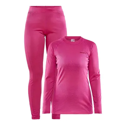 W Set CRAFT CORE Warm Baselayer - Růžová Oblečení: L