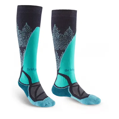 bridgedale Ski Midweight Womens::::dark denim/aqua/212::M::ponožky Barva: dark denim/aqua/212