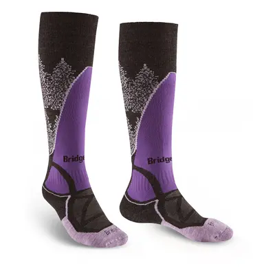 bridgedale Ski Midweight Womens::::black/purple/016::L::ponožky Barva: black/purple/016