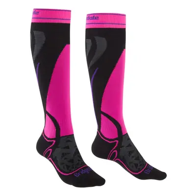 bridgedale Ski Midweight Womens::::black/fluro pink/077::L::ponožky Barva: black/fluro pink/077