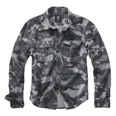 BRANDIT košile Vintage Shirt longsleeve Grey camo