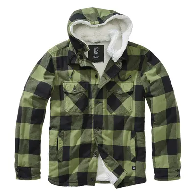 BRANDIT bunda Lumberjacket hooded Černo-olivová