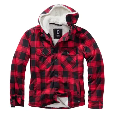 BRANDIT bunda Lumberjacket hooded Červeno-černá