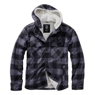 BRANDIT bunda Lumberjacket hooded Černo-šedá