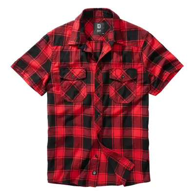 BRANDIT košile Checkshirt halfsleeve červeno-černá