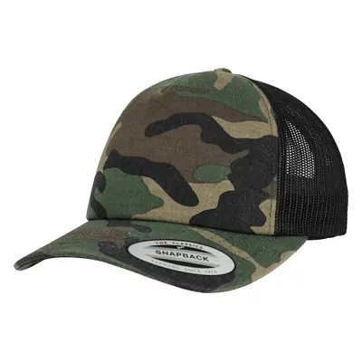 BRANDIT kšiltovka Camo Trucker Cap Woodland Černá