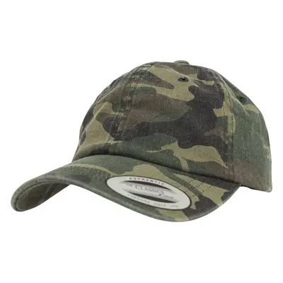 BRANDIT kšiltovka Low Profile Camo Washed Cap Woodland