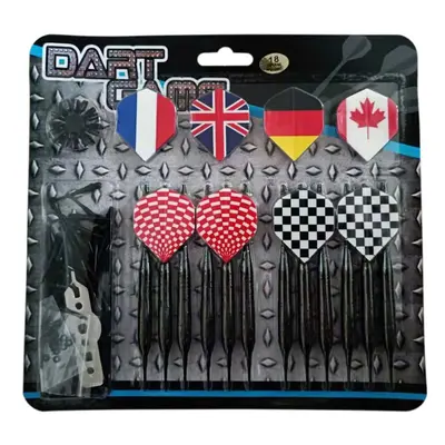 Šipky MASTER Black Plated Brass 12ks - softip 18g set