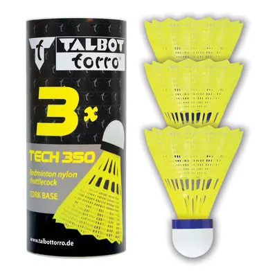 Badmintonové míčky TALBOT TORRO Tech 350 Medium 3 ks - žluté