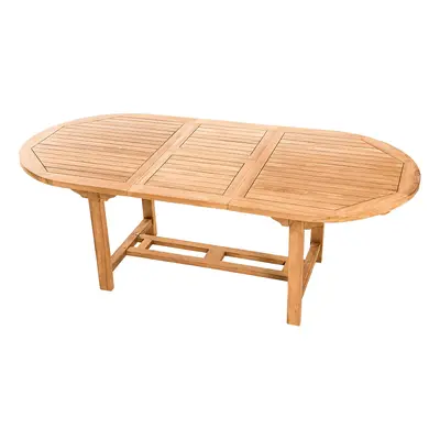 Deokork Zahradní oválný stůl SANTIAGO 160/210 x 100 cm (teak)