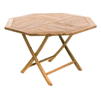 Deokork Zahradní skládací stůl osmiúhelník HAGEN ⌀ 120 cm (teak)