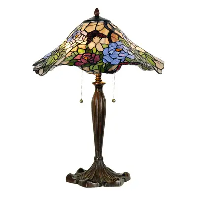 Stolní lampa Tiffany Peacock - Ø 40*68 cm Clayre & Eef