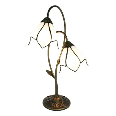 Hnědý svítící skleněný stromek Tree Led - Ø 10*19cm J-Line by Jolipa