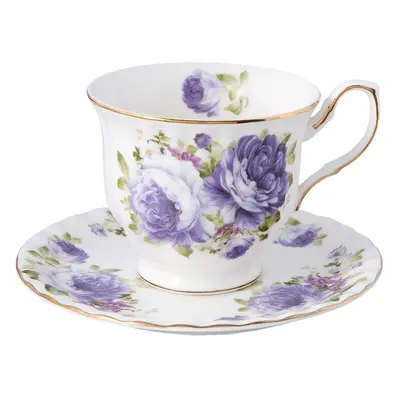 Porcelánový hrnek s růžemi Bouton de Rose - 11*8*9 cm Clayre & Eef