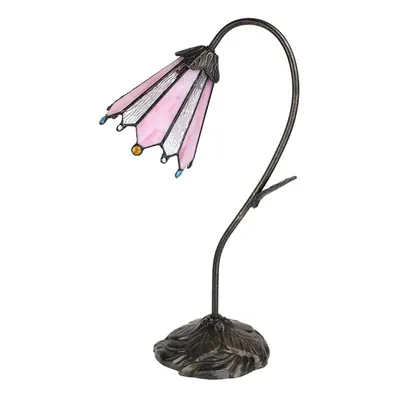 Svítící růžový skleněný stromek Tree Led - Ø 10*19cm J-Line by Jolipa