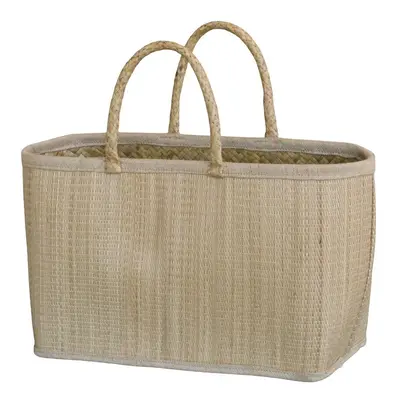 Přírodní hnědá plážová taška z palmových listů Beach Bag - 40*19*27 cm Chic Antique