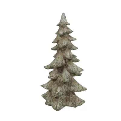 Hnědá dekorace vánoční stromek Christmas Tree - 19*18*36 cm Clayre & Eef