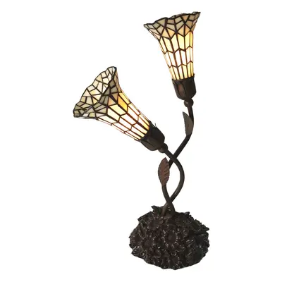 Tiffany stolní lampa Carillon - 34*25*58 cm E14/max 2*25W Clayre & Eef