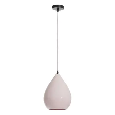 Růžová závěsná porcelánová lampa Drop - Ø 21*29,5 cm J-Line by Jolipa