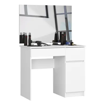 Ak furniture Kosmetický stolek se zrcadlem P-2 90x50 cm bílý pravý