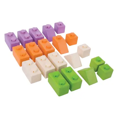 Bigjigs Toys Dřevěné kostky CONNECT basic set