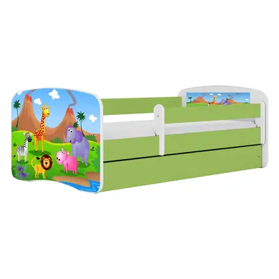 Kocot kids Dětská postel Babydreams safari zelená, varianta 80x160, bez šuplíků, bez matrace