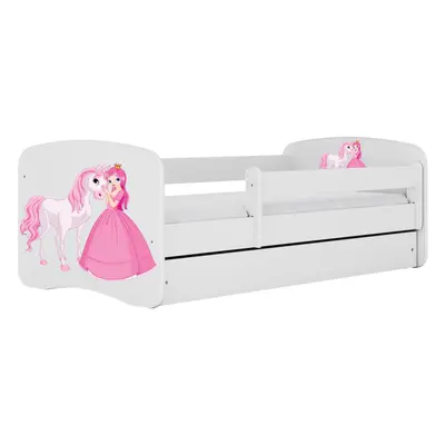 Kocot kids Dětská postel Babydreams princezna a poník bílá, varianta 80x160, se šuplíky, bez mat