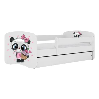 Kocot kids Dětská postel Babydreams panda bílá, varianta 80x180, se šuplíky, bez matrace