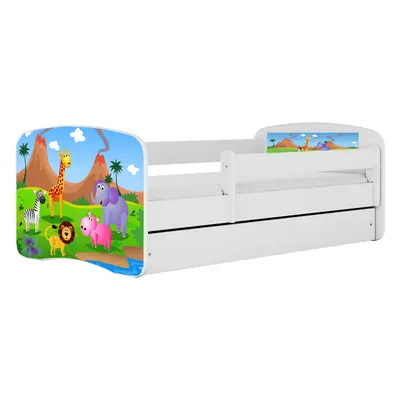 Kocot kids Dětská postel Babydreams safari bílá, varianta 70x140, bez šuplíků, bez matrace