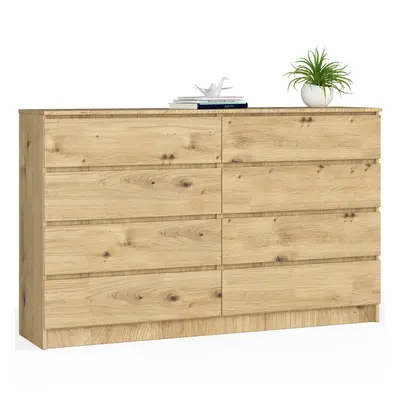 Ak furniture Komoda Kuba 160 cm 8 šuplíků dub artisan