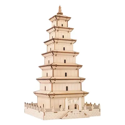 Woodcraft construction kit Dřevěné 3D puzzle Velká pagoda divoké husy