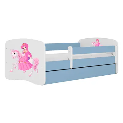 Kocot kids Dětská postel Babydreams princezna a poník modrá, varianta 80x160, se šuplíky, bez ma