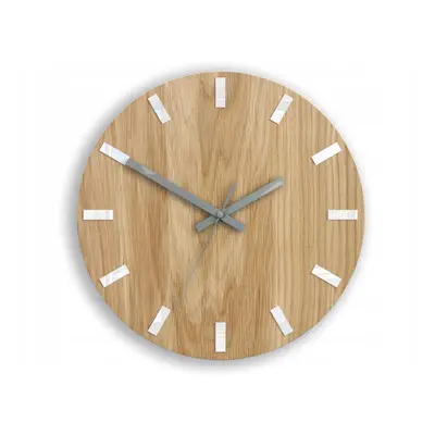 ModernClock Nástěnné hodiny Simple Oak hnědo-bílé