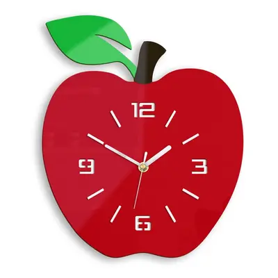 ModernClock Nástěnné hodiny Apple červené