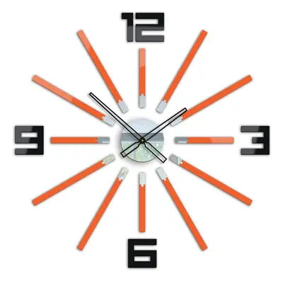 ModernClock 3D nalepovací hodiny Briliant oranžové