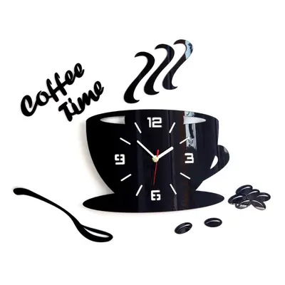 ModernClock Nástěnné hodiny Coffee černé