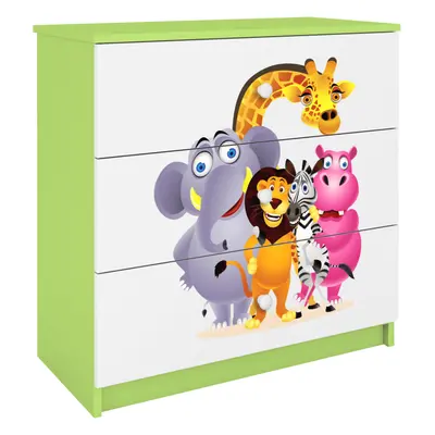 Kocot kids Komoda Babydreams 80 cm ZOO zelená