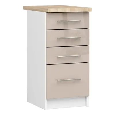 Ak furniture Kuchyňská skříňka Olivie S 40 cm 4S bílá/cappucino lesk