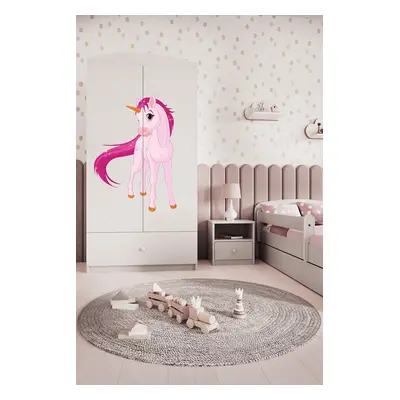 Kocot kids Dětská skříň Babydreams 90 cm jednorožec bílá