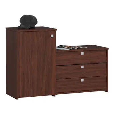 Ak furniture Botník s komodou S16 wenge